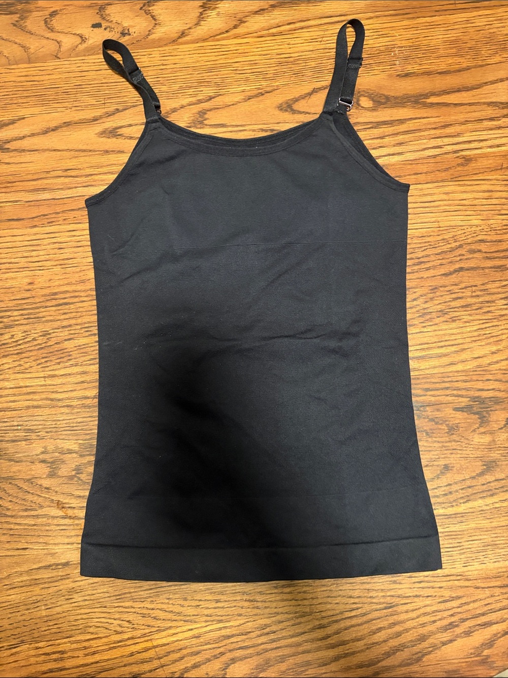 Shapewear Black Adjustable-Strap Cami Tank Top